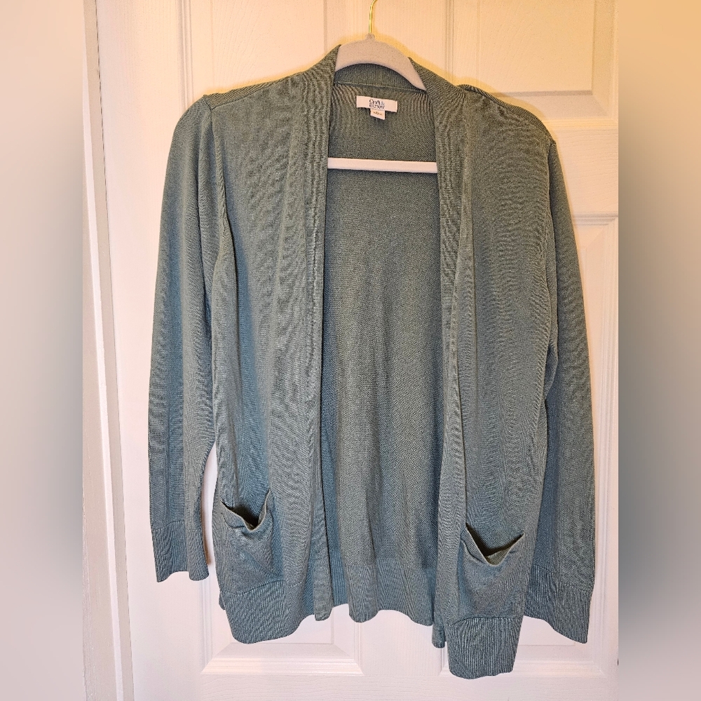 Croft & Barrow Women's Sage Open Front Cardigan